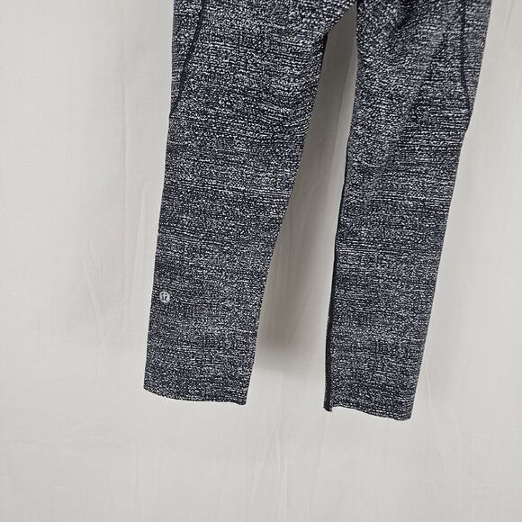 Lululemon Fast  Free Crop II (Nulux 19"") Soundwave Alpine White Black Size 4 - Picture 7 of 9